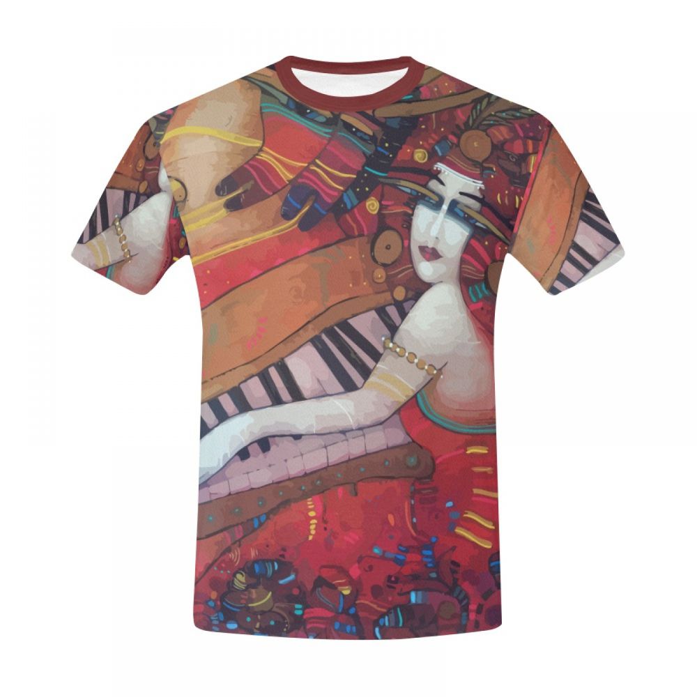 Bărbătească Artă Rouge Girl Piano Tricou Scurt