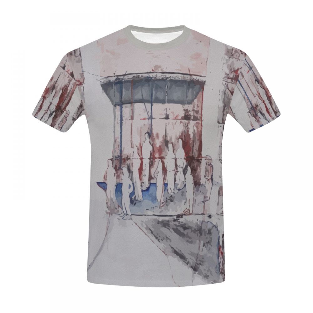 Bărbătească Oamenii Art Cage Tricou Scurt