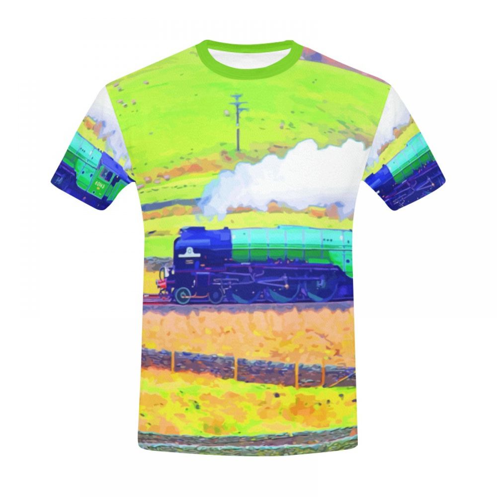 Bărbătească Peisaj Artă Tren Pastoral Tricou Scurt