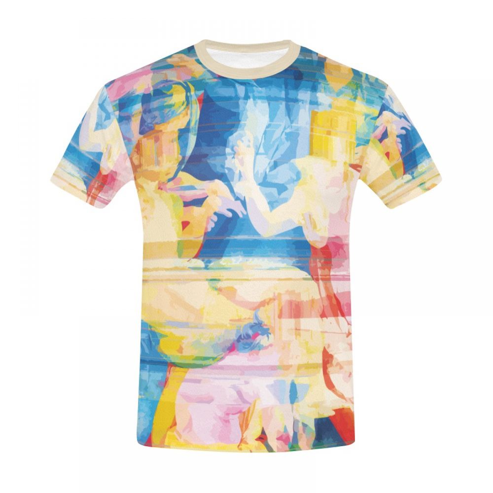 Bărbătească Glitch Digital De Artă Tricou Scurt