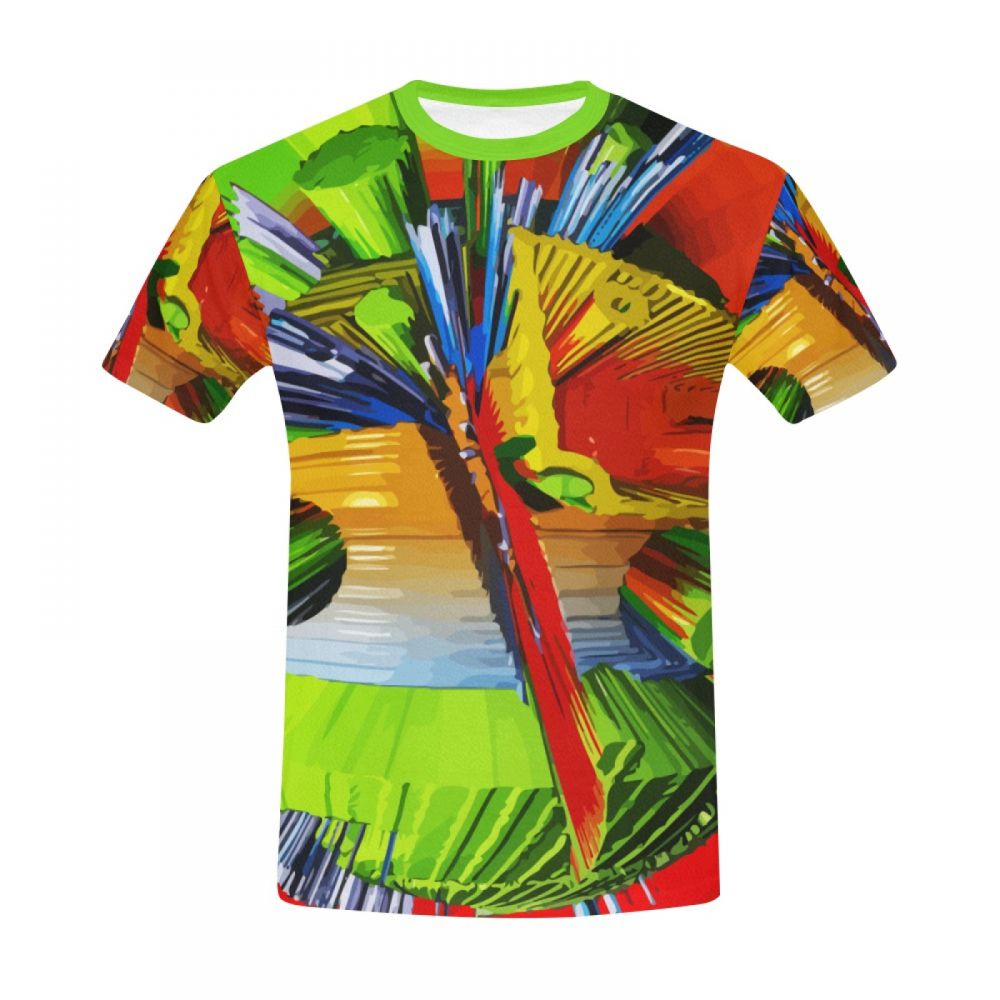 Bărbătească Artă Digitală Cutremur Peak Tricou Scurt