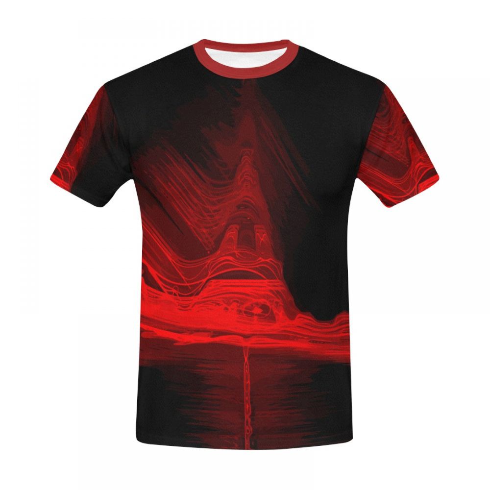 Bărbătească Artă Digitală Turnul Eiffel Tricou Scurt