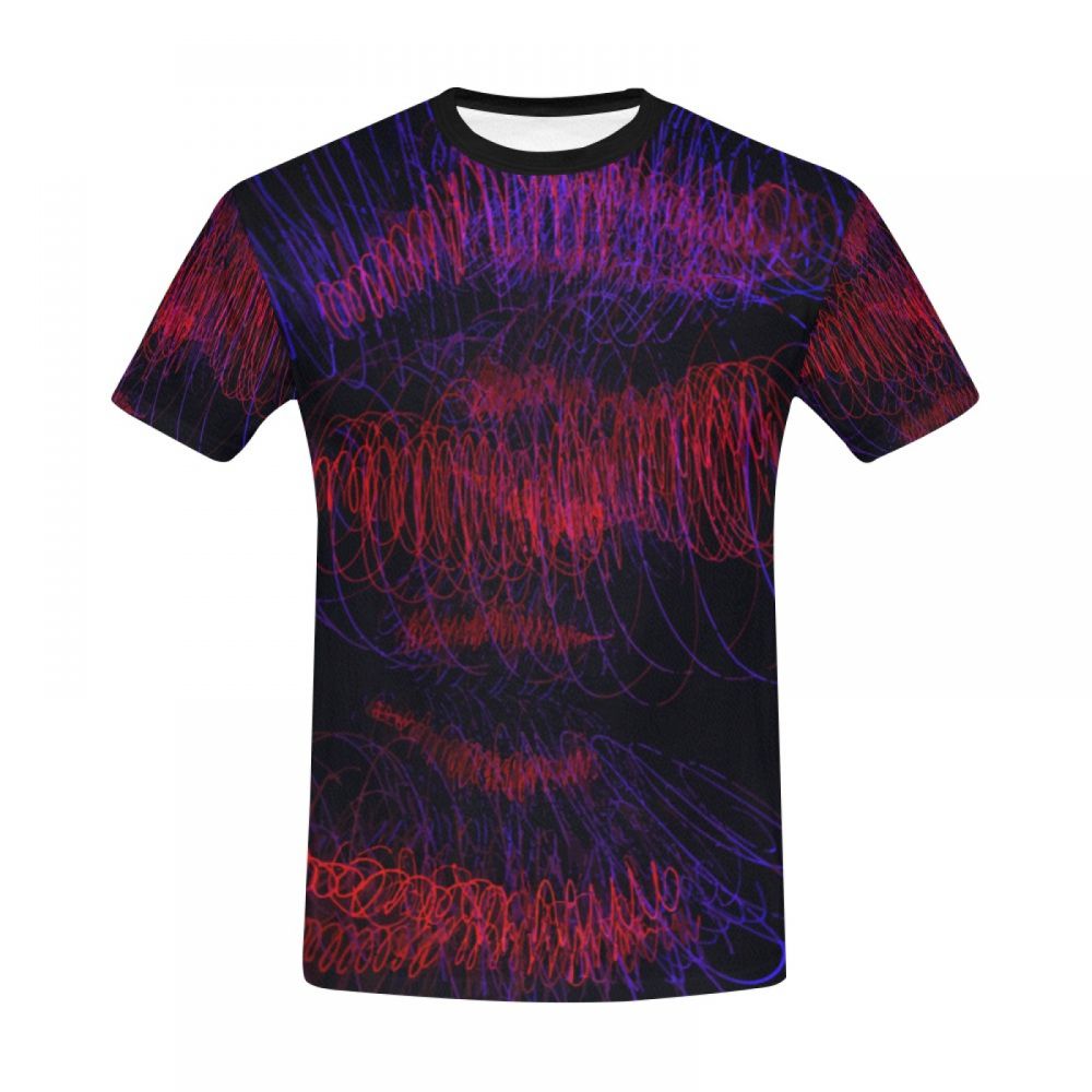 Bărbătească Art Red Sound Waves Tricou Scurt