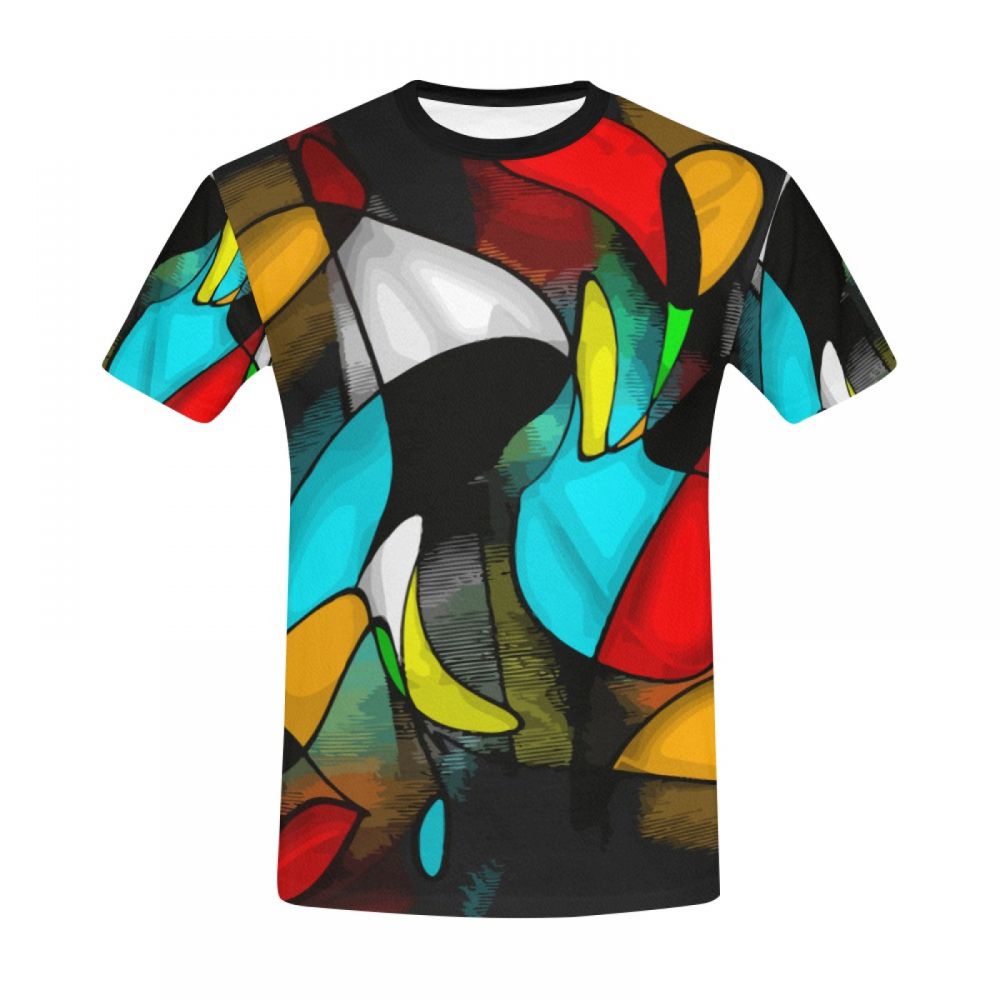 Bărbătească Artă Abstractă Dragoste Nebună Tricou Scurt