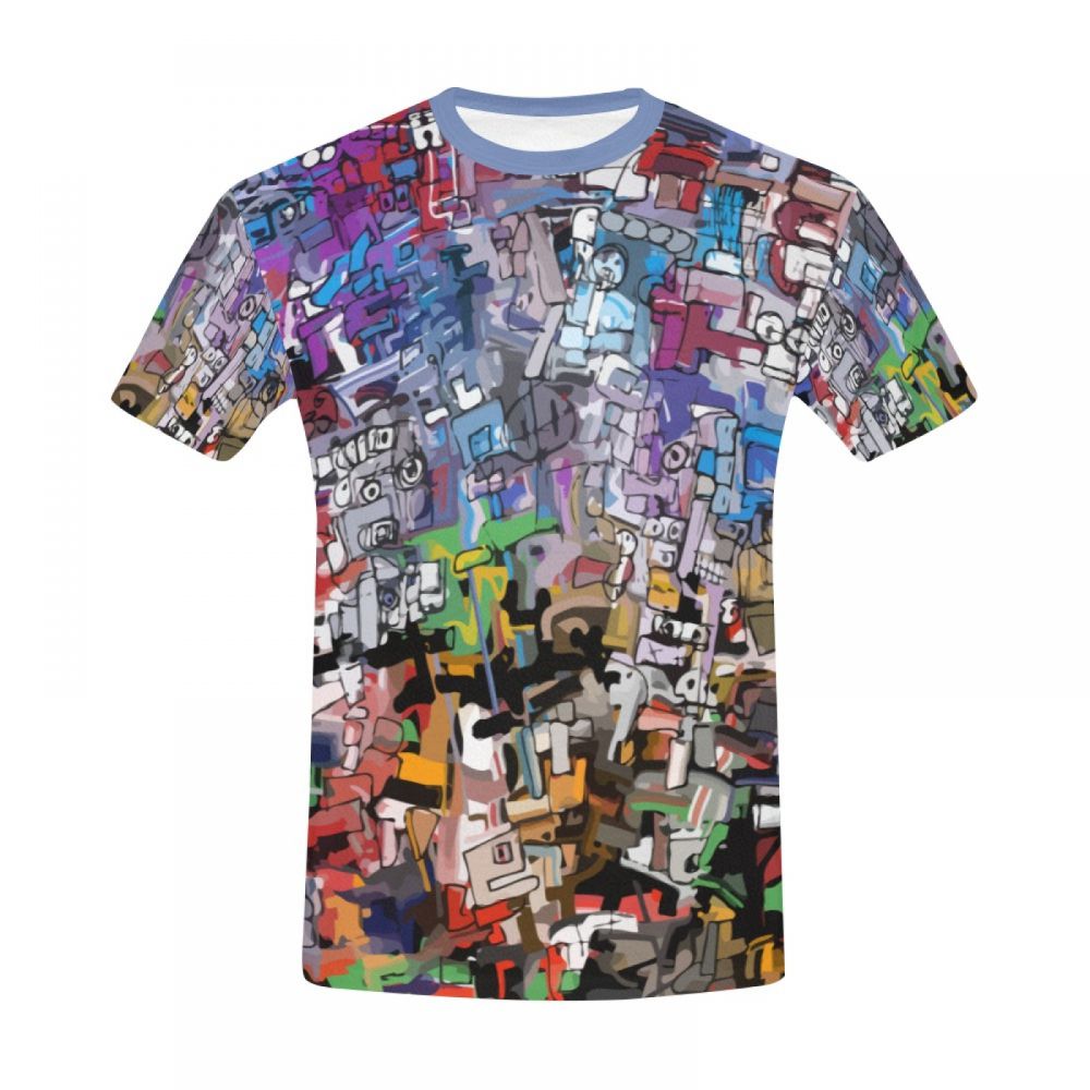 Bărbătească Artă Abstractă Colorat Tricou Scurt