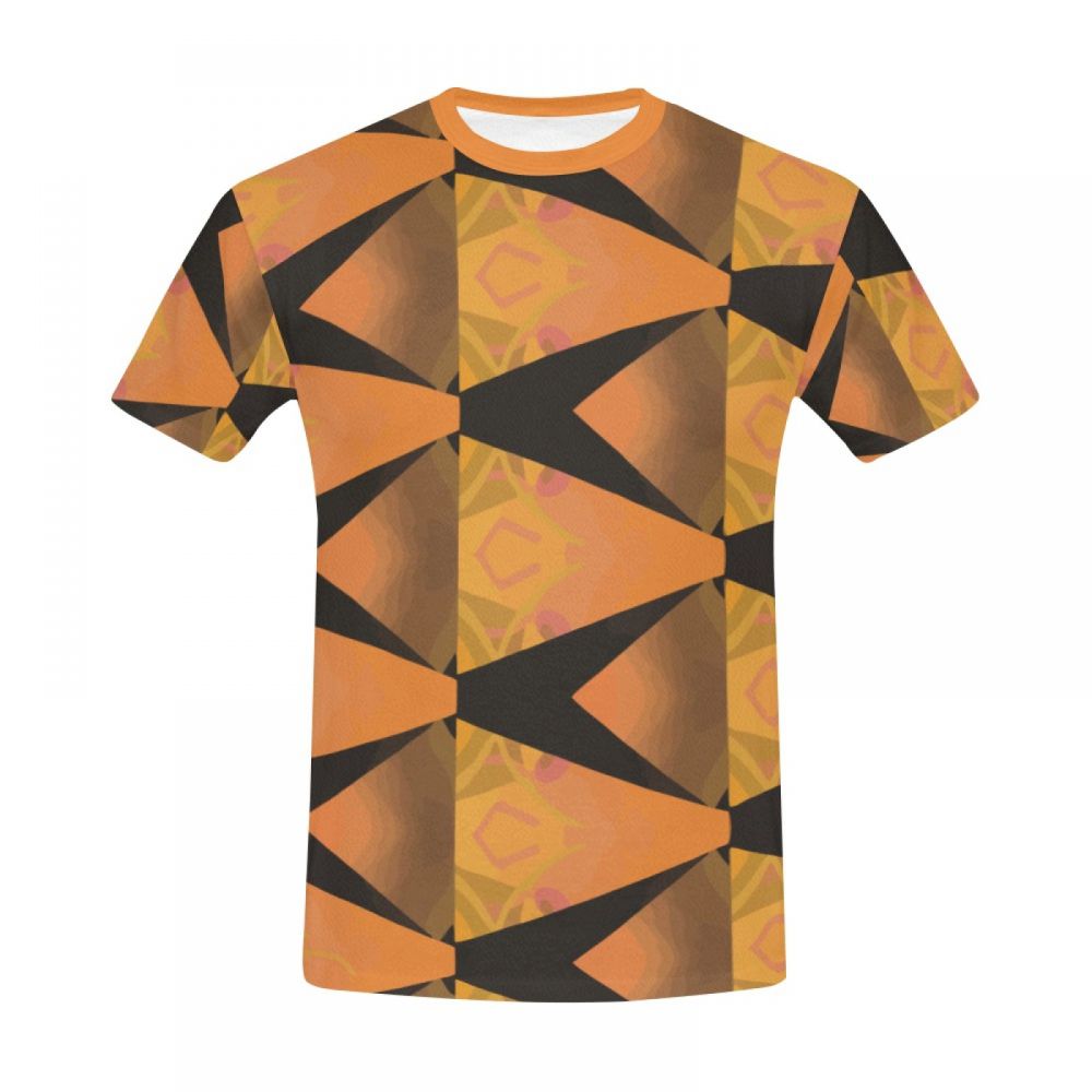 Bărbătească Artă Abstractă Portocaliu Tricou Scurt