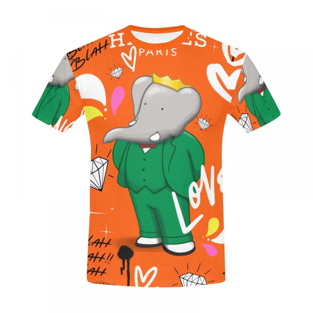 Bărbătească Street Artă Mr Elephant Tricou Scurt