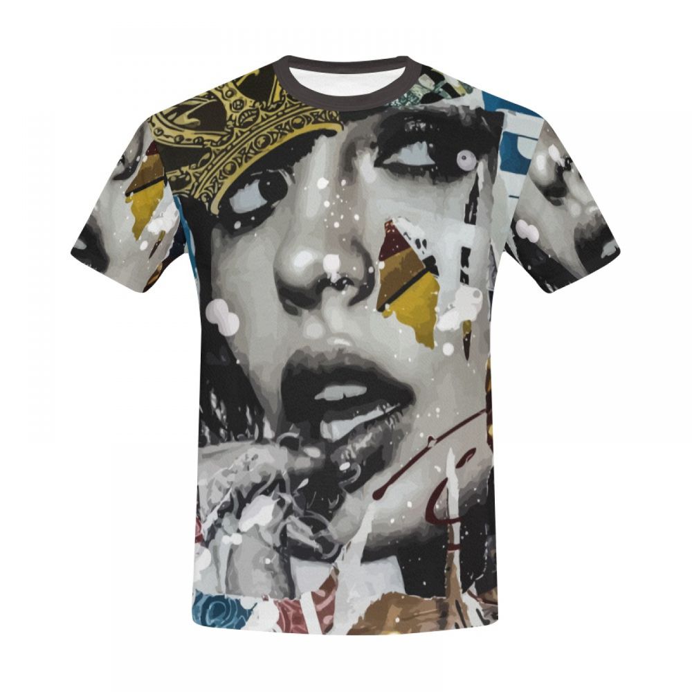 Bărbătească Artă Graffiti Glamour Queen Tricou Scurt