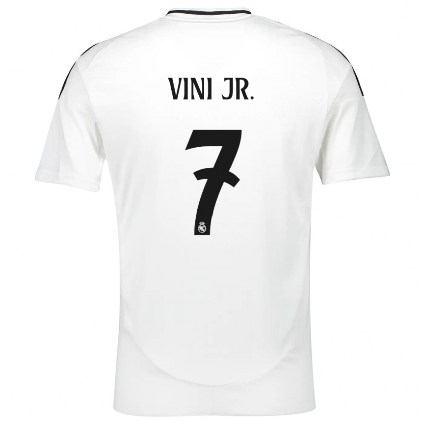 Copil Vinicius Junior #7 Alb Acasă Tricou 2024/25 Tricouri