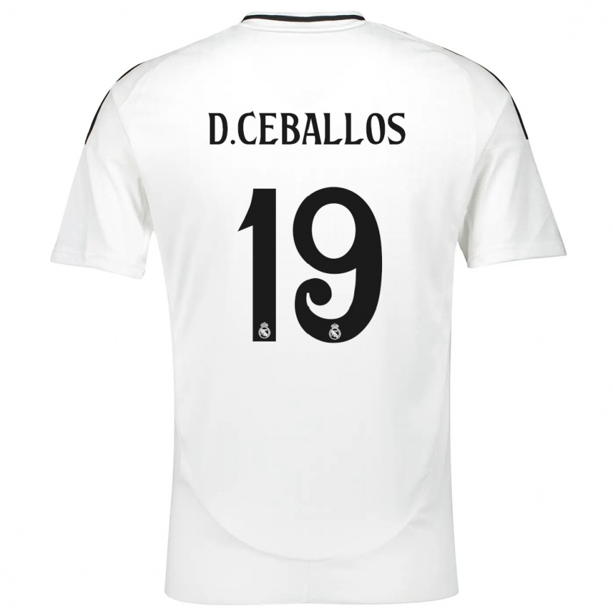 Copil Dani Ceballos #19 Alb Acasă Tricou 2024/25 Tricouri