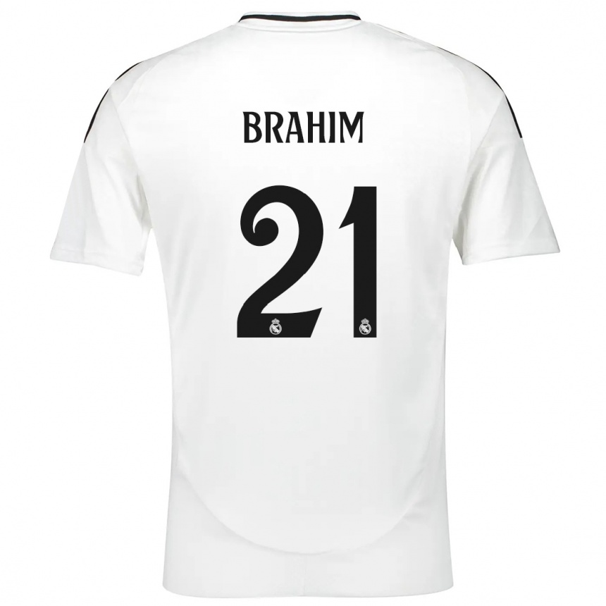 Copil Brahim Diaz #21 Alb Acasă Tricou 2024/25 Tricouri