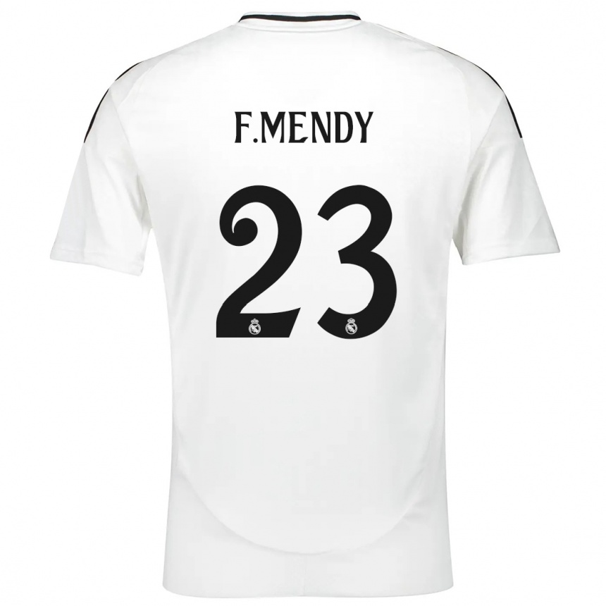 Copil Ferland Mendy #23 Alb Acasă Tricou 2024/25 Tricouri