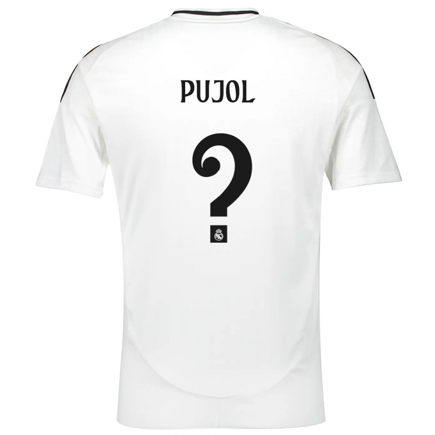 Copil Edgar Pujol #0 Alb Acasă Tricou 2024/25 Tricouri