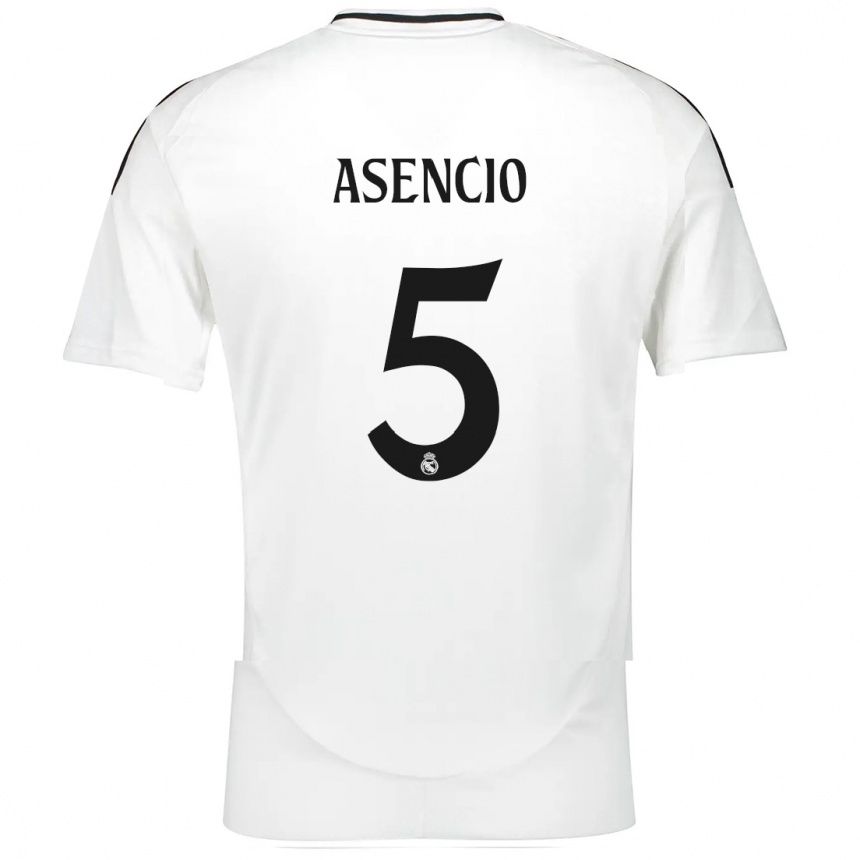 Copil Raul Asencio #5 Alb Acasă Tricou 2024/25 Tricouri