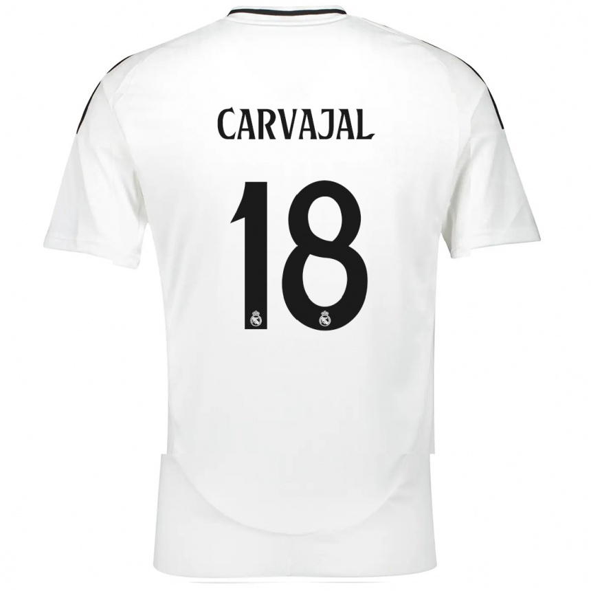 Copil Angel Carvajal #18 Alb Acasă Tricou 2024/25 Tricouri