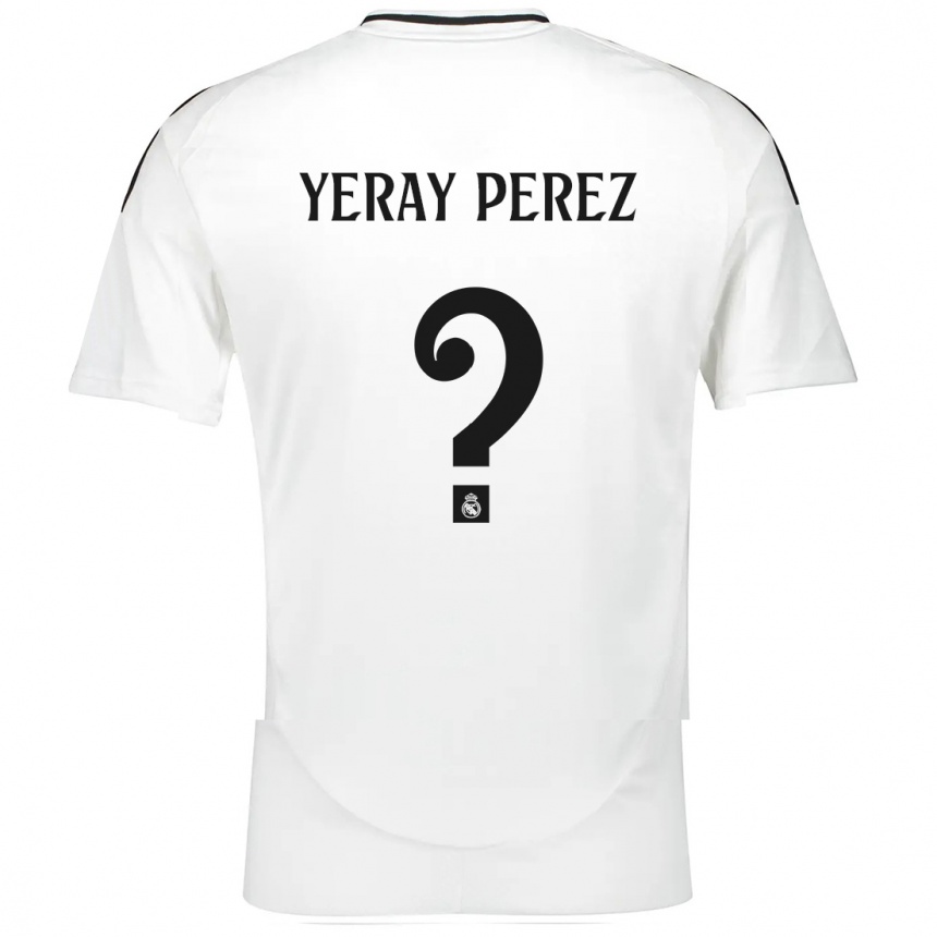 Copil Yeray Perez #0 Alb Acasă Tricou 2024/25 Tricouri