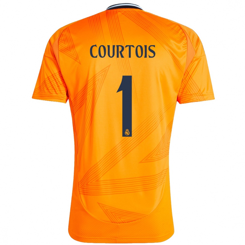 Copil Thibaut Courtois #1 Portocale Deplasare Tricou 2024/25 Tricouri