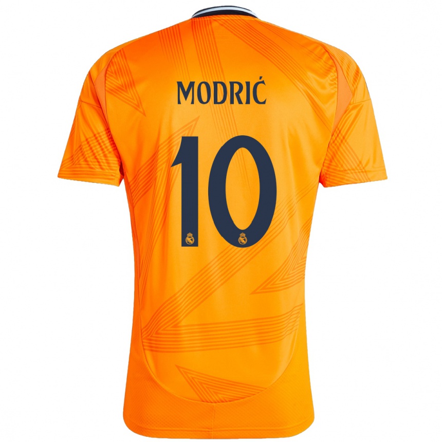 Copil Luka Modric #10 Portocale Deplasare Tricou 2024/25 Tricouri