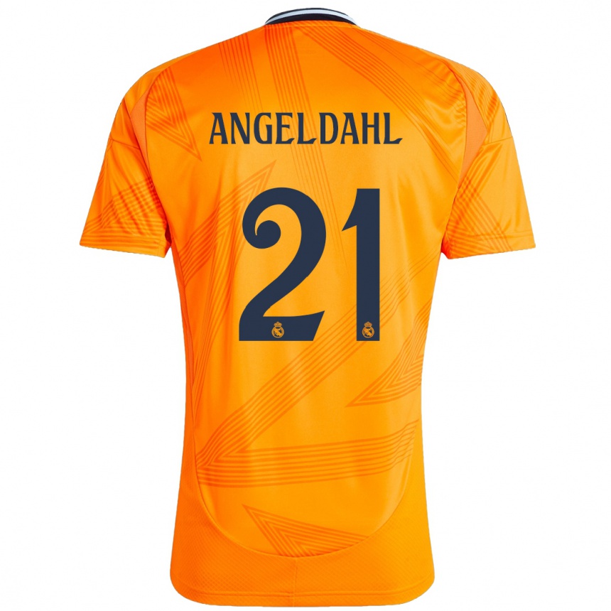 Copil Filippa Angeldahl #21 Portocale Deplasare Tricou 2024/25 Tricouri