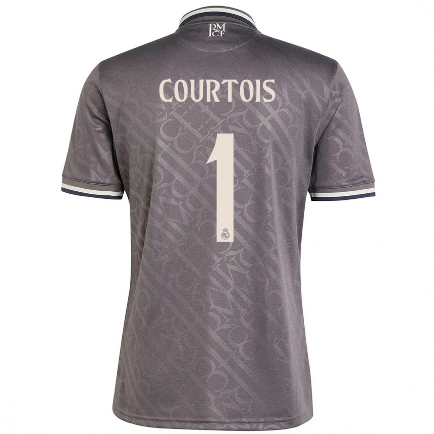 Copil Thibaut Courtois #1 Cărbune A Treia Trusă Tricou 2024/25 Tricouri