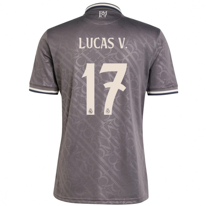 Copil Lucas Vazquez #17 Cărbune A Treia Trusă Tricou 2024/25 Tricouri