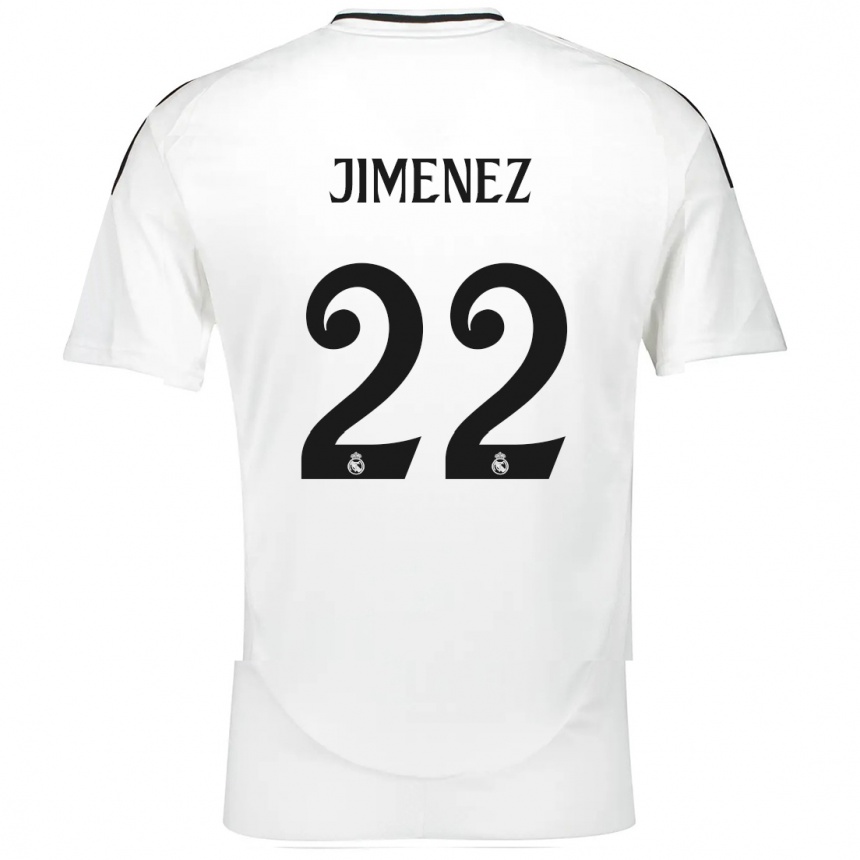 Bărbați David Jimenez #22 Alb Acasă Tricou 2024/25 Tricouri