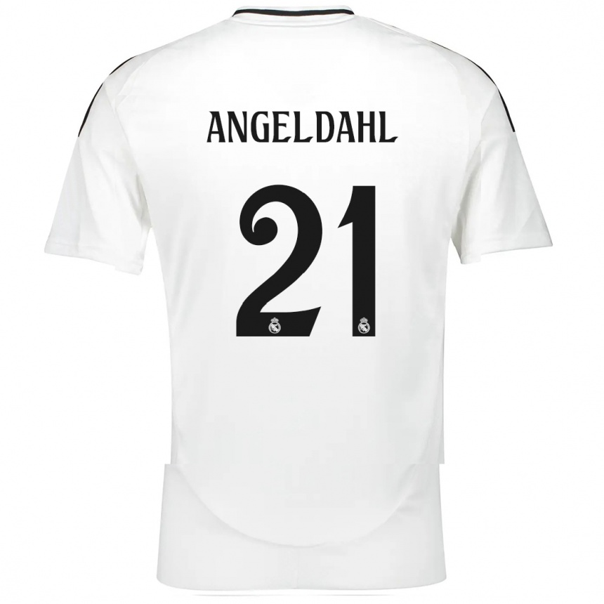 Femei Filippa Angeldahl #21 Alb Acasă Tricou 2024/25 Tricouri